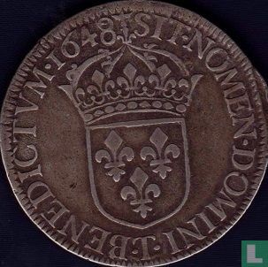 Frankrijk 1 écu 1648 (T) - Afbeelding 1