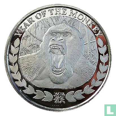 Somaliland 1000 shillings 2016 (PROOF) "Chinese Zodiac – Year of the Monkey" - Image 2