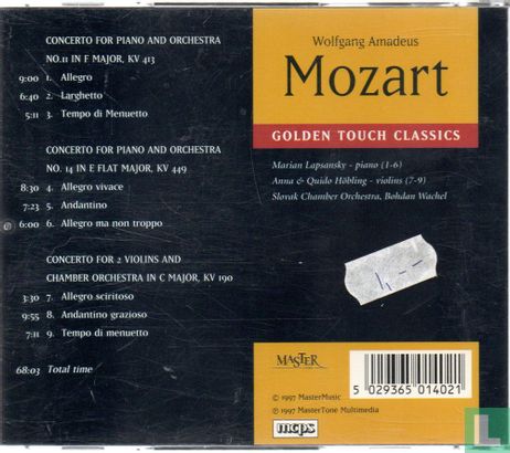 Wolfgang Amadeus Mozart: Piano Concertos Nos 11, 14 Concerto for 2 Violins - Afbeelding 2