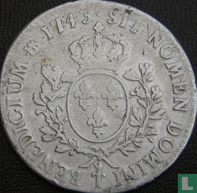 Frankrijk 1 écu 1743 (T) - Afbeelding 1