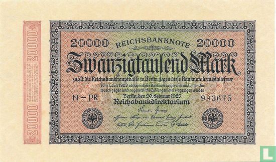 Germany 20,000 Mark (P85c - Ros.84g) - Image 1