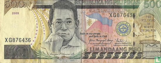 Philippines 500 Peso 2009 - Image 1