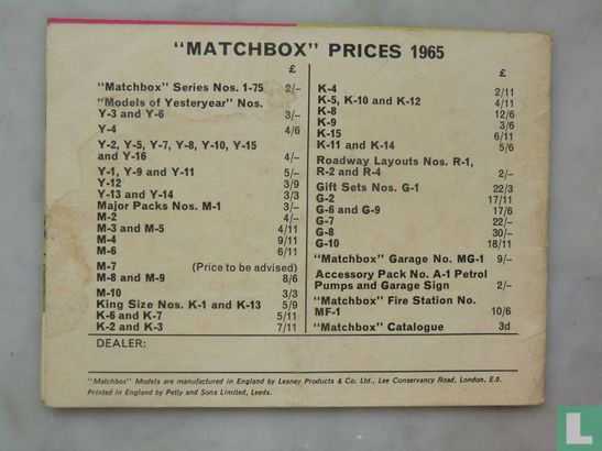 Matchbox Collector's Catalogue 1965 - Afbeelding 2