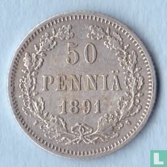 Finland 50 penniä 1891 - Afbeelding 1