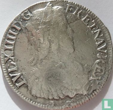 France ½ ecu 1651 (L) - Image 2