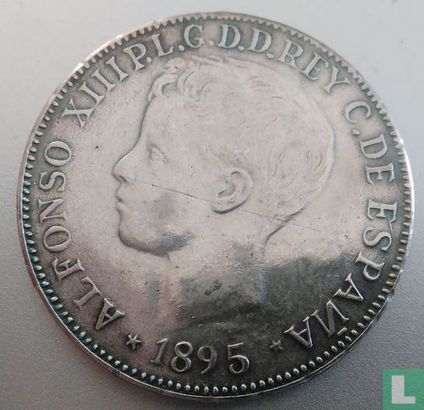 Puerto Rico 1 peso 1895 - Image 1