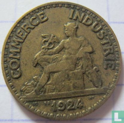 France 50 centimes 1924 (open 4) - Image 1