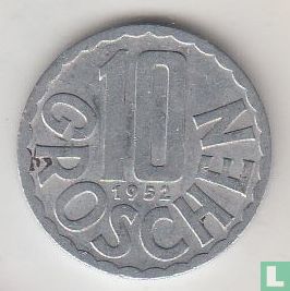 Austria 10 groschen 1952 - Image 1