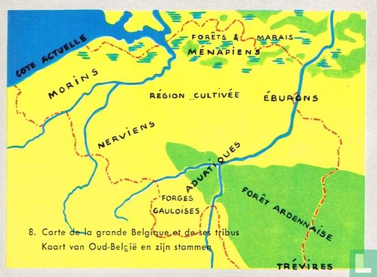 Kaart van Oud-België en zijn stammen - Afbeelding 1