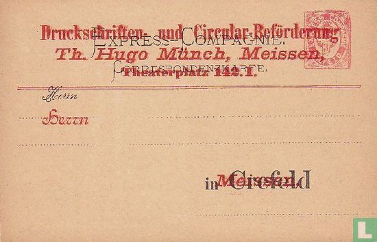 Winged Brief und Wappen (mit Aufdruck Meissen)
