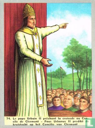 Paus Urbanus II predikt de kruistocht op het Concilie van Clermont - Image 1