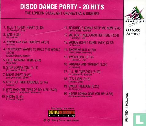 Disco Dance Party - 20 Hits - Bild 2