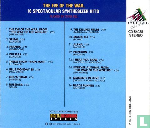The Eve of the War - 16 Spectacular Synthesizer Hits - Image 2