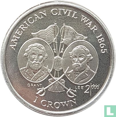 Isle of Man 1 crown 1999 "American Civil War 1865" - Image 2