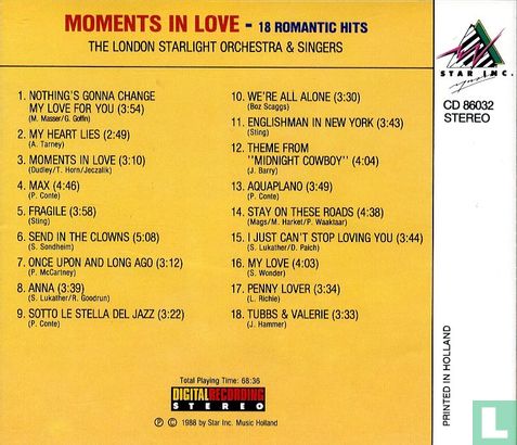 Moments in Love - 18 Romantic Hits - Bild 2