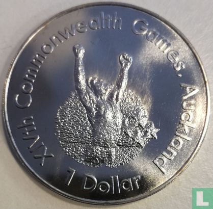New Zealand 1 dollar 1989 "1990 Commonwealth Games - Runner" - Image 2