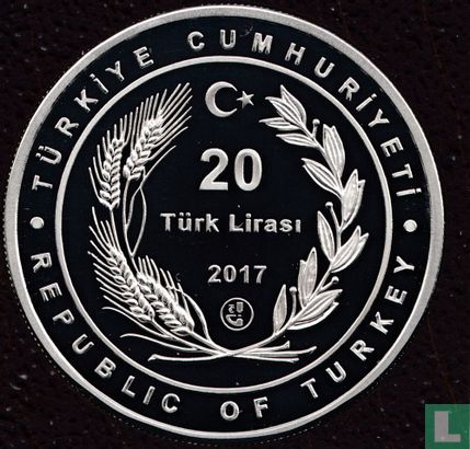 Turkey 20 türk lirasi 2017 (PROOF) "Glass wing butterfly" - Image 1