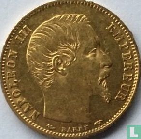 France 5 francs 1854 (tranche lisse) - Image 2