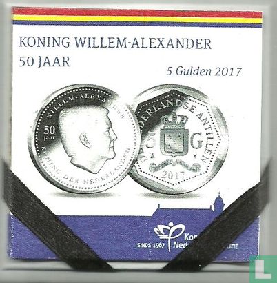 Netherlands Antilles 5 gulden 2017 (PROOF) "50th Birthday of Willem-Alexander" - Image 3
