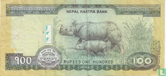 Nepal 100 Rupees 2015 - Afbeelding 2