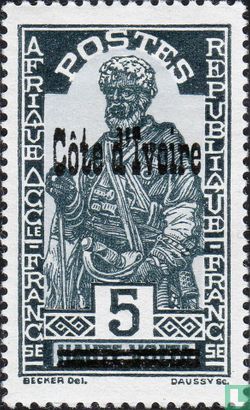 Stamps Upper Volta with overprint