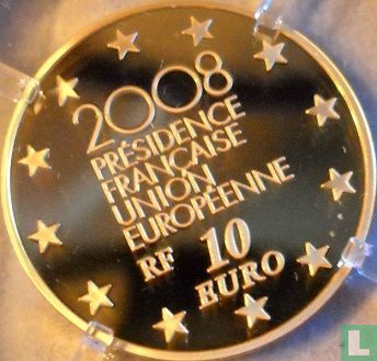 France 10 euro 2008 (PROOF) "French Presidency of the European Council" - Image 2