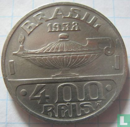 Brésil 400 réis 1938 (type 1) - Image 1