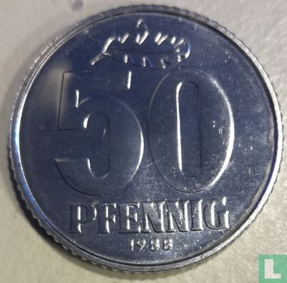 DDR 50 pfennig 1988 - Afbeelding 1