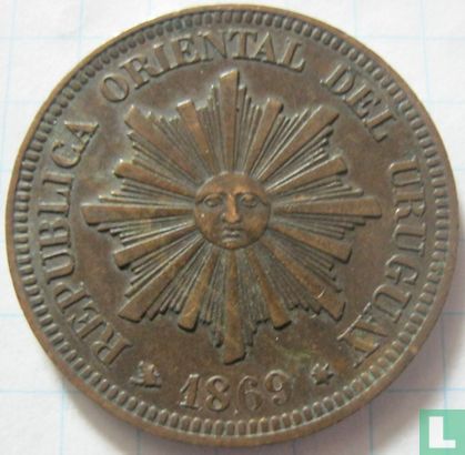 Uruguay 2 centésimos 1869 (H) - Image 1