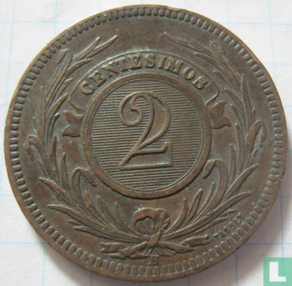 Uruguay 2 centésimos 1869 (H) - Image 2