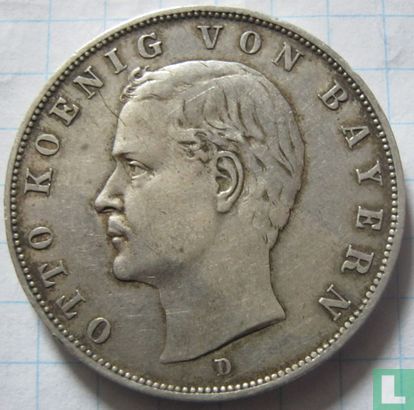Beieren 3 mark 1909 - Afbeelding 2