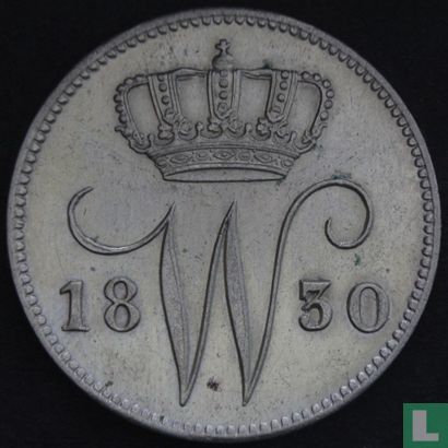 Nederland 25 cent 1830 (mercuriusstaf) - Afbeelding 1