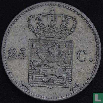 Nederland 25 cent 1830 (mercuriusstaf) - Afbeelding 2