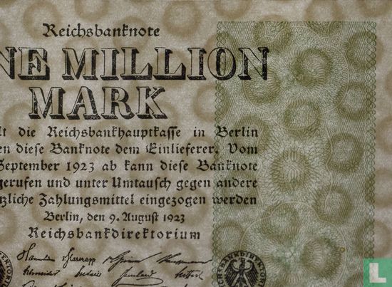 Deutschland 1 Million Mark 1923 (P102b - Ros.101b) - Bild 3