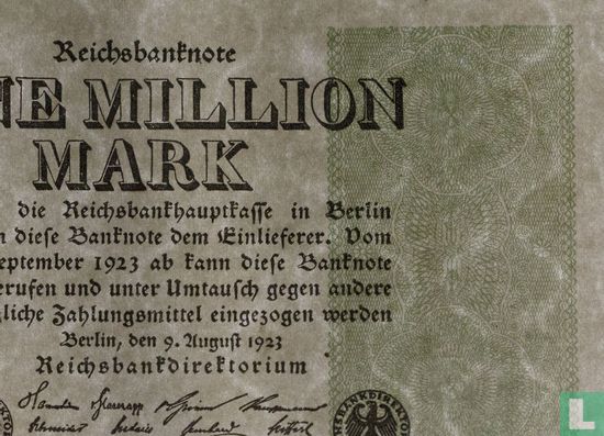 Deutschland 1 Million Mark 1923 (P102d - Ros.101d) - Bild 3