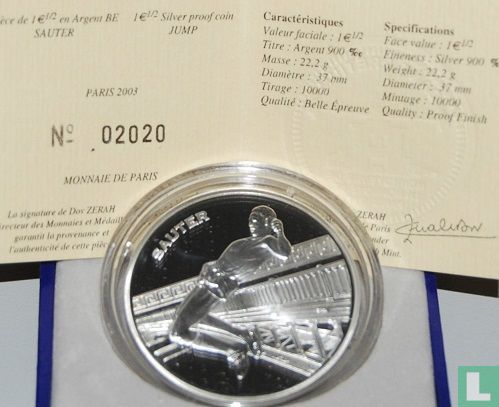 France 1½ euro 2003 (PROOF) "Athletics World Championships in Paris - Throw" - Image 3