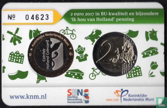 Nederland 2 euro 2017 (coincard) "Clogs" - Afbeelding 2