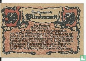 Blindenmarkt 50 Heller 1920  - Image 2