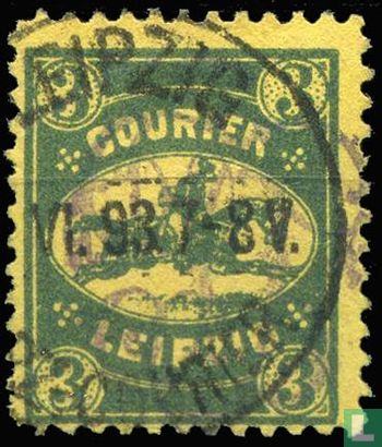 Courier and private mail (stamp decorated W)