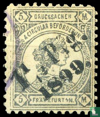 Frankofurtia, mit Aufdruck 1,5 Pfg. 1899