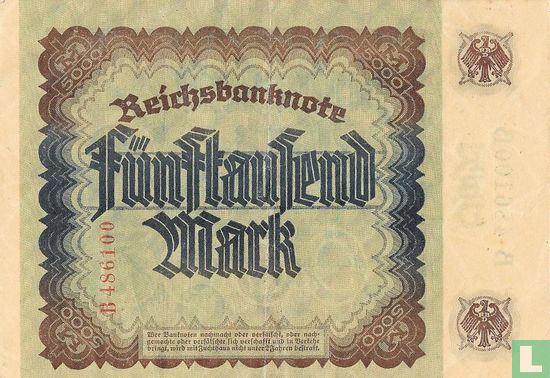 Germany 5000 Mark (P77 - Ros.76) - Image 2