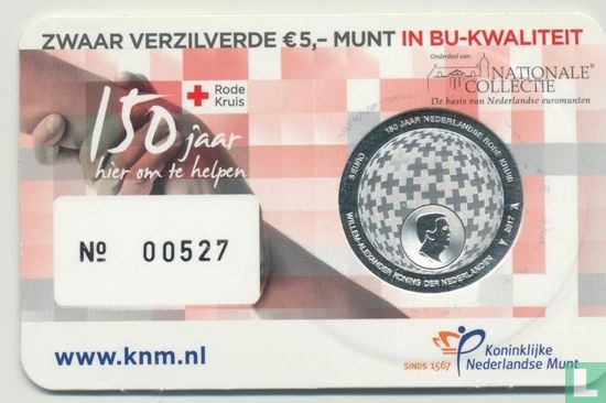 Netherlands 5 euro 2017 (coincard - BU) "150th anniversary of the Dutch Red Cross" - Image 2
