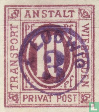 Number and post horns (with overprint Ludwig) 