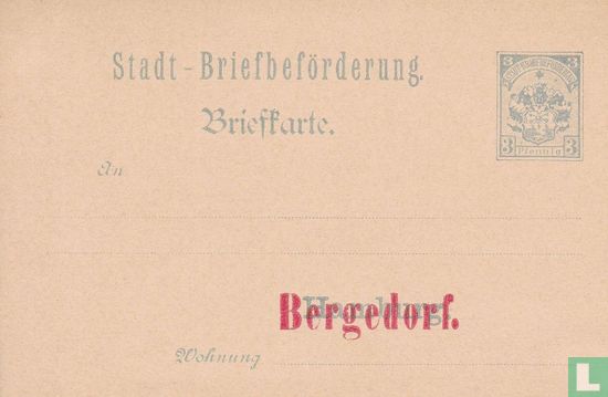 Coat of Arms (Hamburg edition with overprint Bergedorf) - Image 1