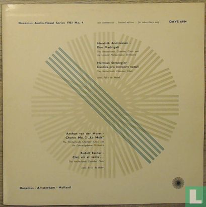 Donemus Audio-Visual Series 1961 No. 4 - Afbeelding 1