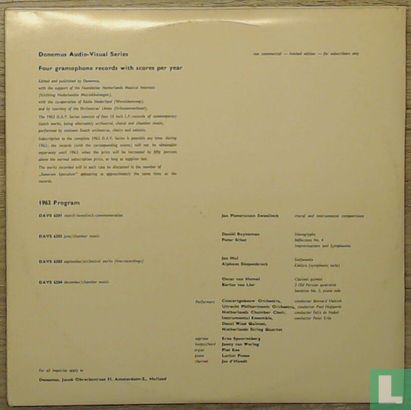 Donemus Audio-Visual Series 1962 No. 3 - Afbeelding 2
