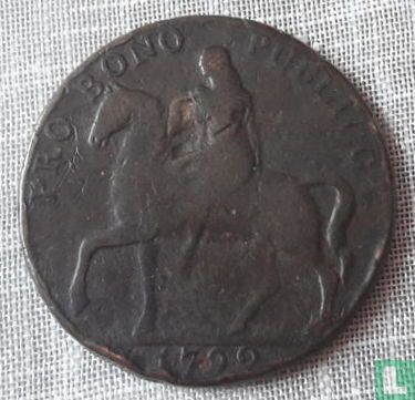 Coventry en Warwickshire ½ penny 1792 "Lady Godiva" - Afbeelding 1