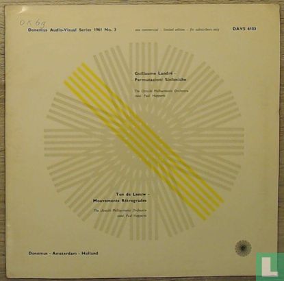 Donemus Audio-Visual Series 1961 No. 3 - Afbeelding 1