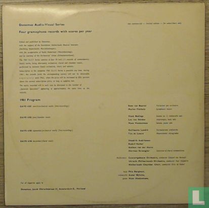 Donemus Audio-Visual Series 1961 No. 1 - Image 2