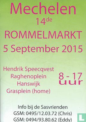 Stripbeurs Putte / Mechelen 14de rommelmarkt 5 september 2015 - Bild 2
